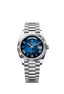 Rolex Daydate Full Silver With Dark Blue Dial
