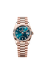 Rolex Daydate Full Copper Blye Dial With Diamond