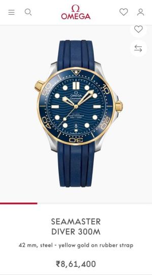 Omeg_a seamaster diver 300M automatic Blue-Gold Hover Image