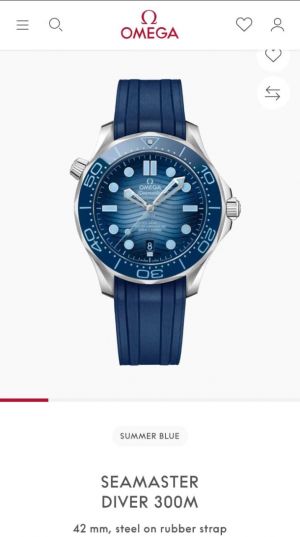 Omeg_a seamaster diver 300M automatic Summer Hover Image