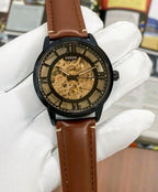FOSSSIL TOWNSMAN AUTOMATIC BROWN LEATHER BELT AT165