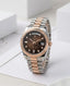 Rolex Daydate Dual Tone Copper Dial With Diamond Cut