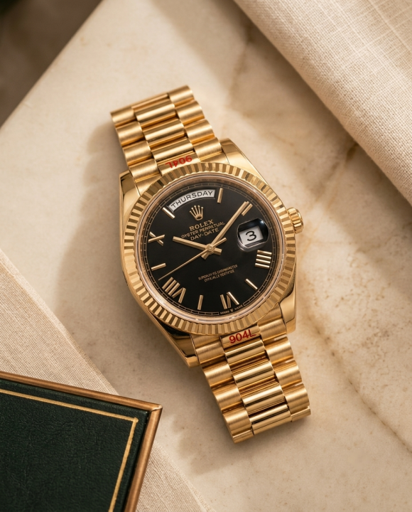 Rolex Daydate Full Gold Black Dial With Roman Number Hover Image
