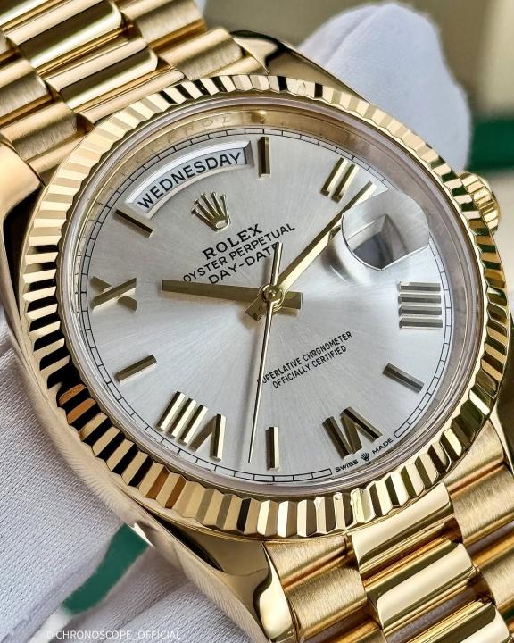 Rolex Daydate Full Gold White Dial With Roman Number