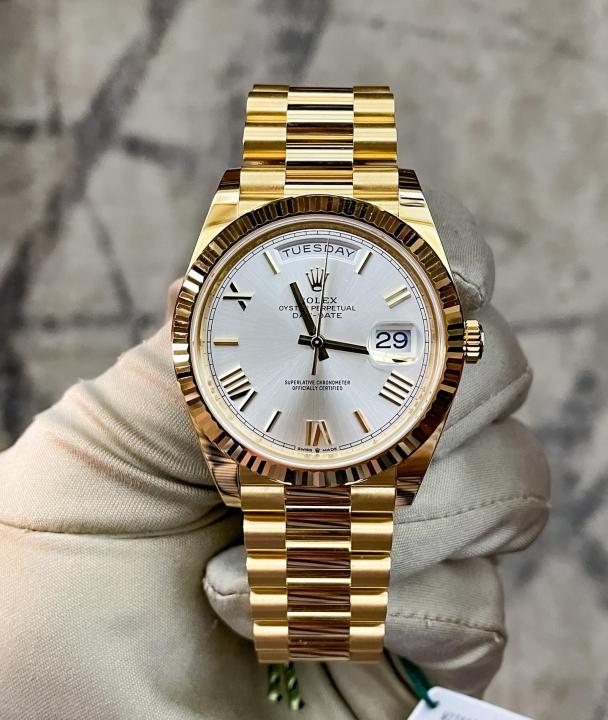 Rolex Daydate Full Gold White Dial With Roman Number