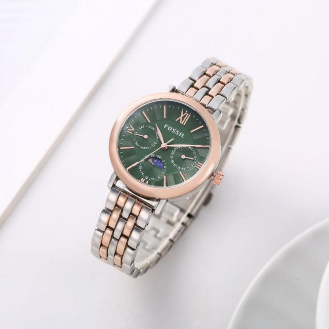 Fossil Es3121 Jacqueline Sun Moon Two-Tone-Copper-Green La Hover Image