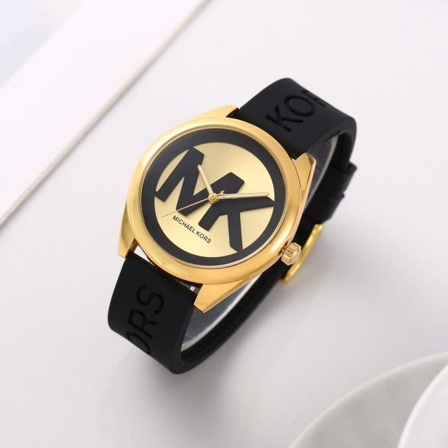 Michael Kors Janelle Black-Gold Ladies Hover Image