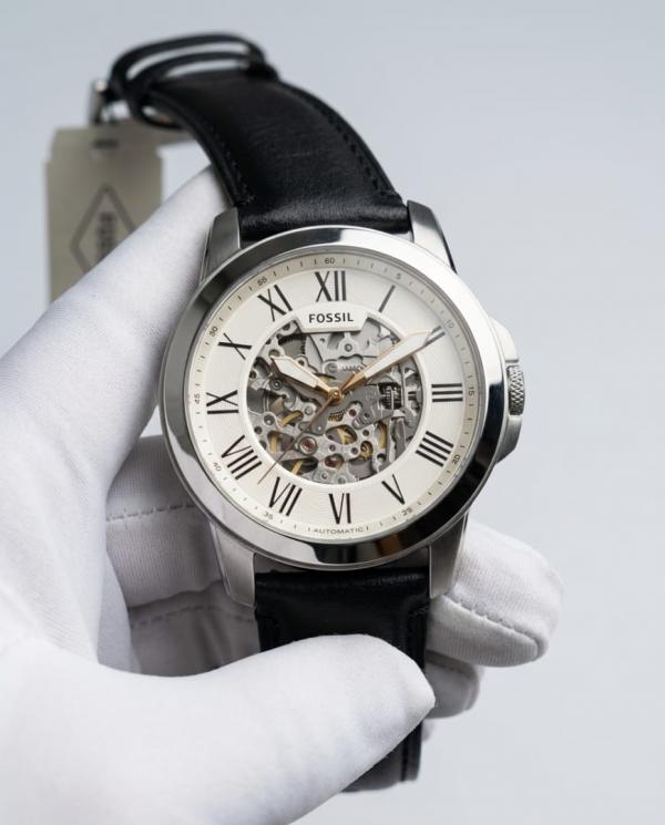 Fossil Grant Automatic black silver white