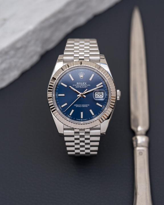 Rolex Oyster Perpetual Date Just Silver Blue Main Image