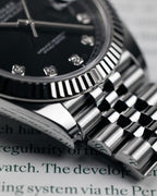 Rolex Oyster Perpetual Date Just Silver Black