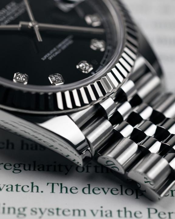 Rolex Oyster Perpetual Date Just Silver Black