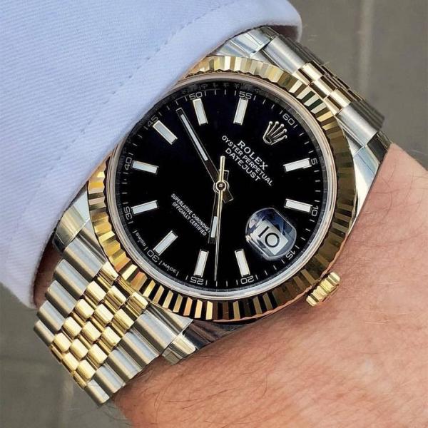 Rolex Datejust Dula Tone Black Dial Main Image