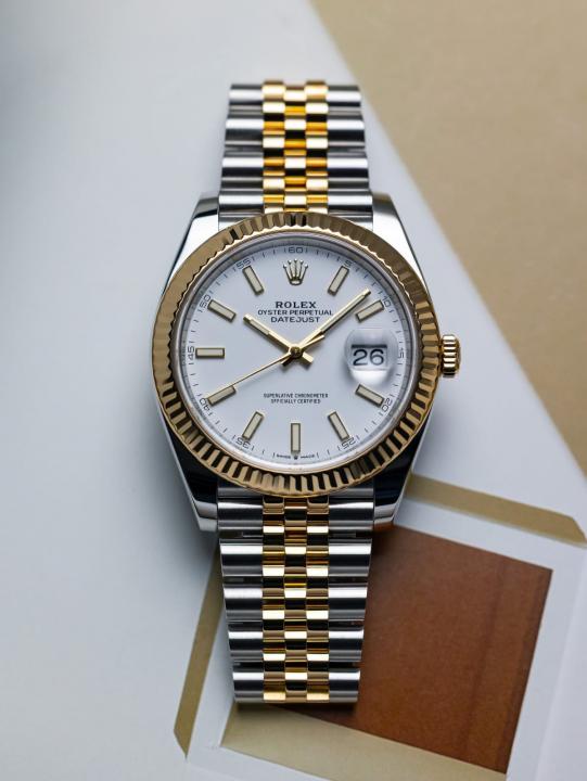 Rolex Datejust Dual Tone With White Dial Hover Image