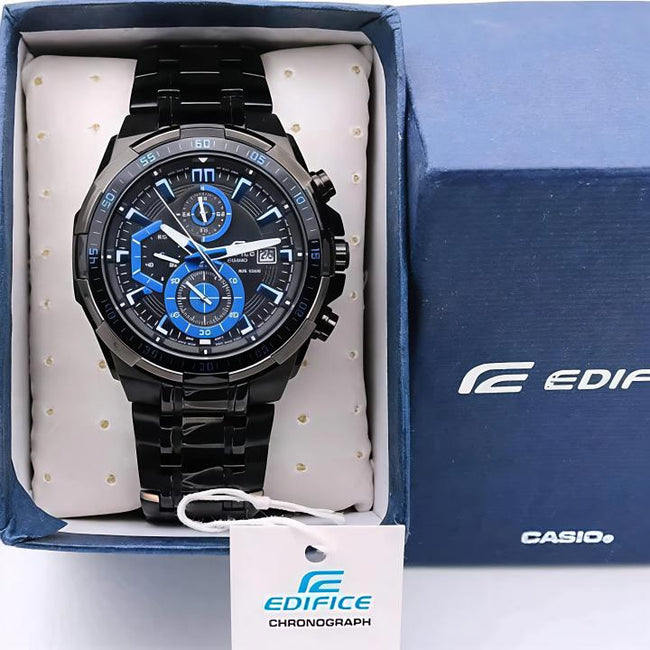 Casio Edifice Efr539 Black-Blue Hover Image