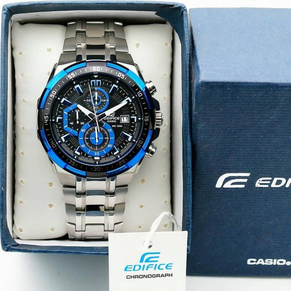 Casio Edifice Efr539 Silver-Blue Hover Image