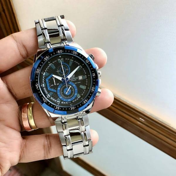 Casio Edifice Efr539 Silver-Blue Main Image