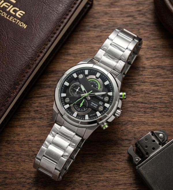 Casio Edifice Efr 540D Silver-Black Hover Image