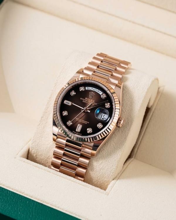 Rolex Daydate Full Copper With Diamond Cut