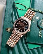 Rolex Daydate Full Copper With Diamond Cut