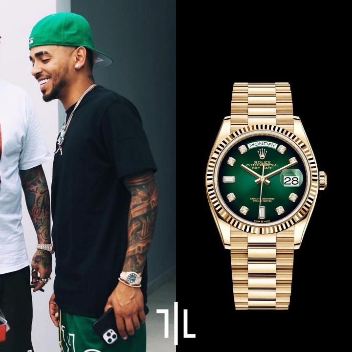 Rolex Daydate Full Gold Green Dial With Daimond