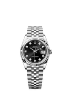 Rolex Oyster Perpetual Date Just Silver Black
