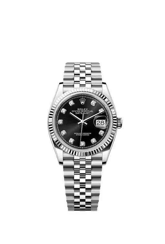 Rolex Oyster Perpetual Date Just Silver Black