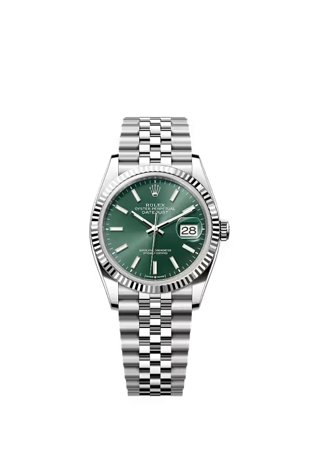 Rolex Datejust Green Dial Hover Image