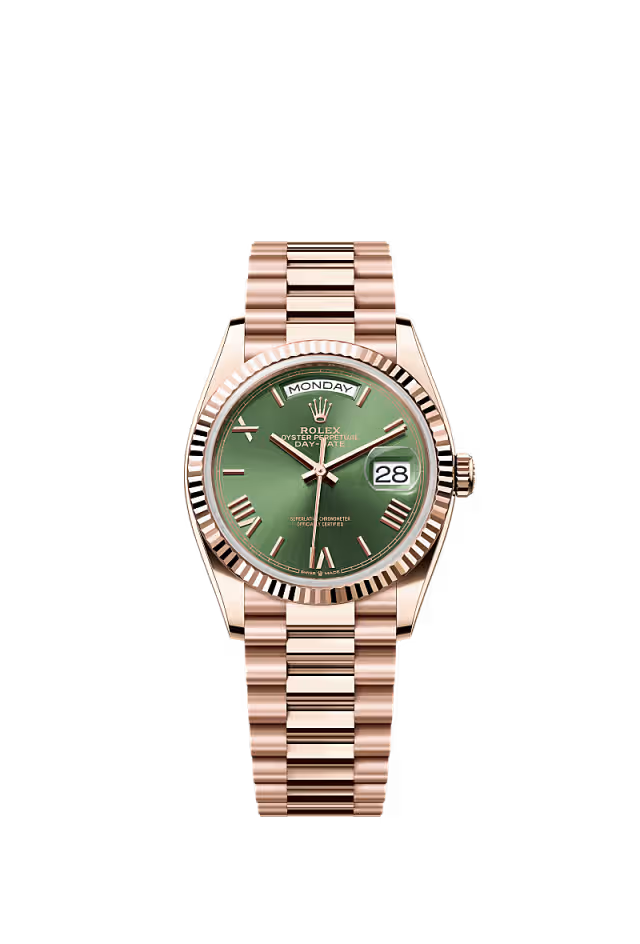 Rolex Daydate Full Copper Green Dial With Roman Number Hover Image