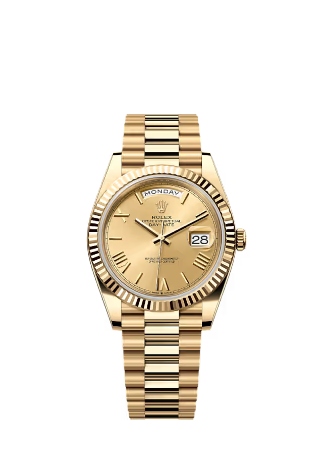 Rolex Daydate FullGold With Roman Number