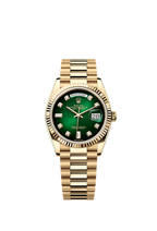 Rolex Daydate Full Gold Green Dial With Daimond