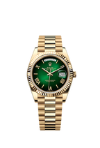 Rolex Daydate Full Gold Green Dial With Roman Numbers