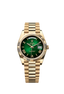 Rolex Daydate Full Gold Green Dial With Roman Numbers