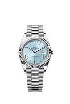 Rolex Daydate Full Silver With Skyblue Dial