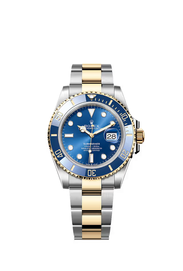 Rolex Submarine Dual Tone Blue Dial Hover Image