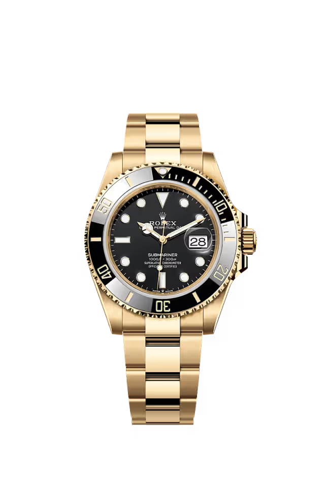 Rolex Submarine Full Gold Black Dial