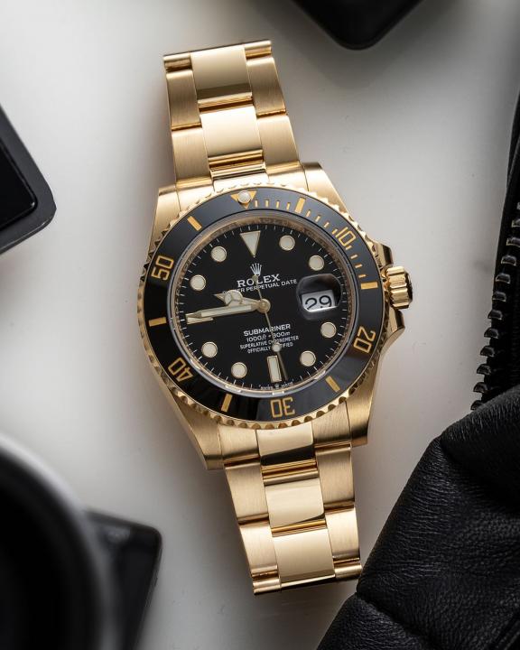 Rolex Submarine Full Gold Black Dial
