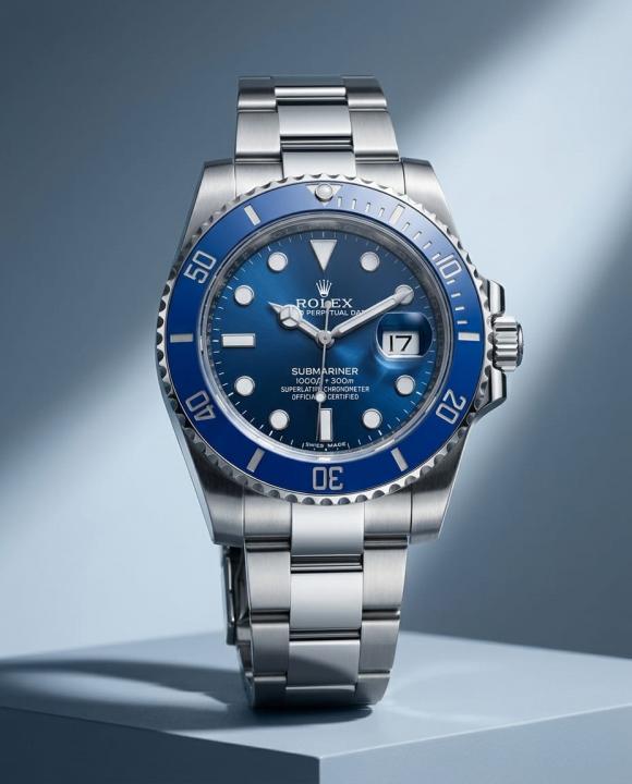 Rolex Submarine Full Silver Blue Dial