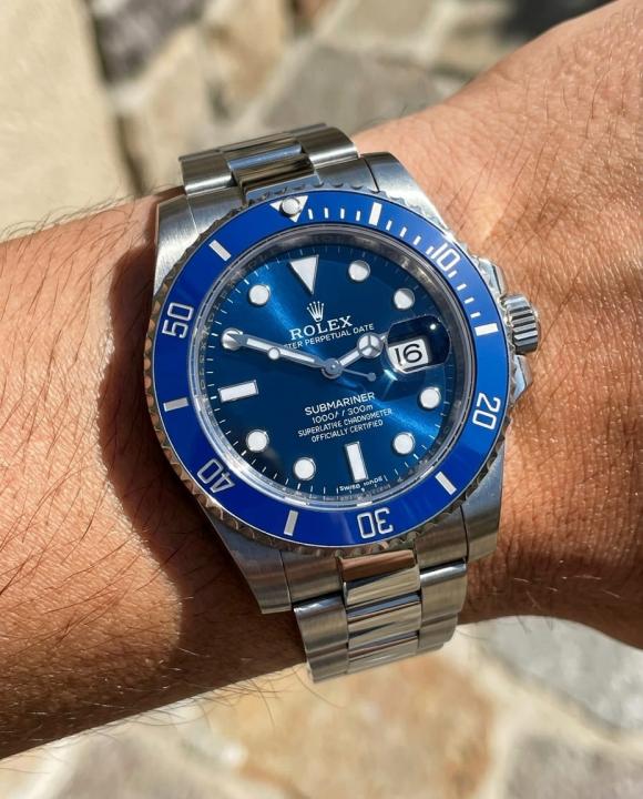 Rolex Submarine Full Silver Blue Dial