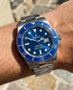 Rolex Submarine Full Silver Blue Dial