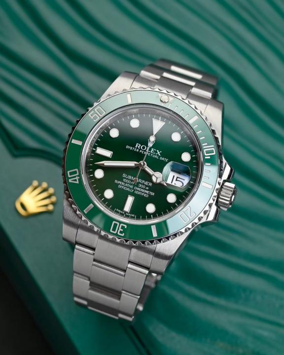 Rolex Submarine Full Silver Green Dial Main Image